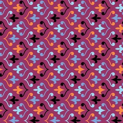 Small Motifs on Crimson. Seamless abstract background texture for textile print of fabric, linen, chiffon, velvet, silk variety,