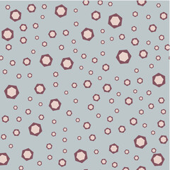 Seamless pattern with different geometric figures. Vector