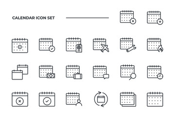 Calendar set icon, isolated Calendar set sign icon, vector illustration