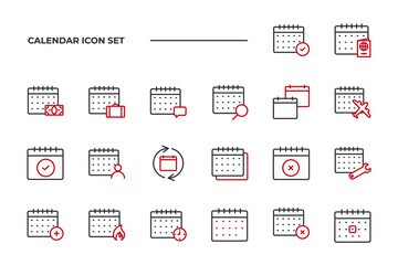 Calendar set icon, isolated Calendar set sign icon, vector illustration
