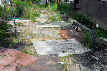 extremely messy yard