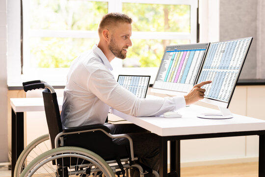 Accountant Managing Business Tax Using Spreadsheet