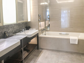 Interior of modern stylish bathroom