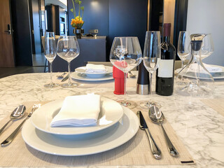 Interior of modern stylish dining room