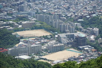 Naklejka premium 六甲山から見える神戸の町並み