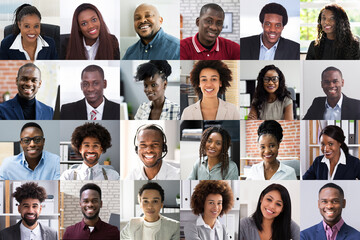 African American People Video Conference Screen