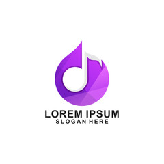 Music oil drop logo template