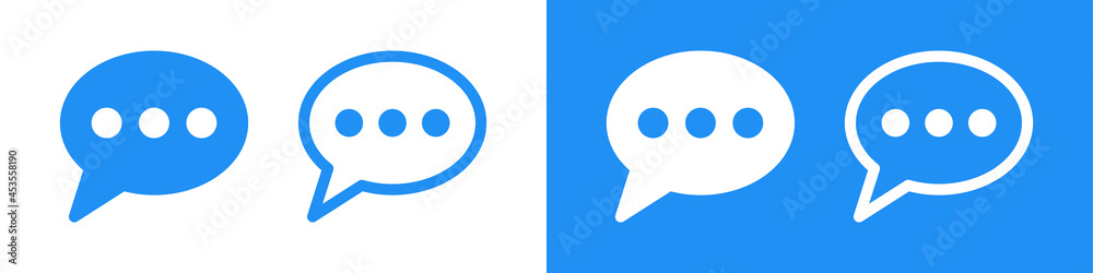 Poster chat icon set. dialog symbol. communication vector illustration