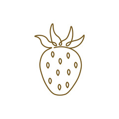 Strawberry one line. Minimalistic icon.Vector.