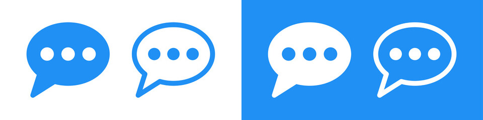 Chat icon set. Dialog symbol. Communication vector illustration