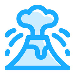 Obraz premium Volcano Eruption Icon Illustration