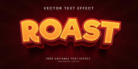 Editable text effect in roast style