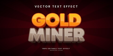 Editable text effect in gold miner style