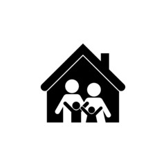 Family icon isolated on white background