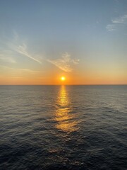 sunset over the sea
