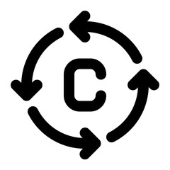 Carbon Cycle Icon Illustration