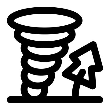 black tornado icon with tree clip art preview