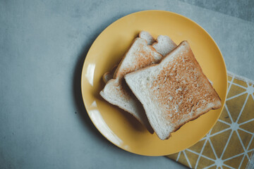 Slices of freshly toasted bread