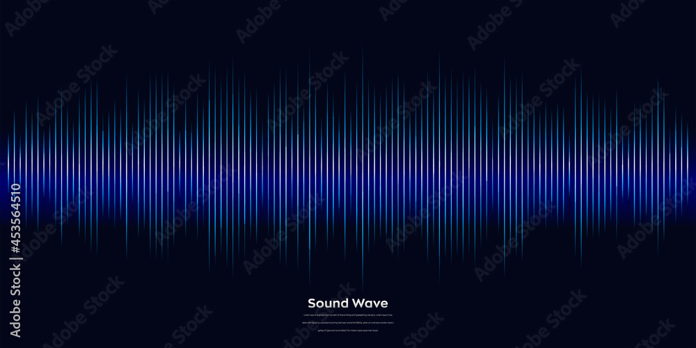 Poster vector sound wave. abstract colorful digital equalizer. audio wave graph of frequency and spectrum v