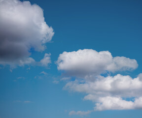 Perfect blue sky with white clouds