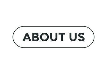 about us text web button. rounded stroke black color sign icon
