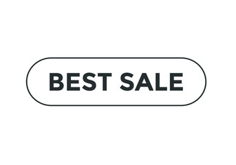 best sale text sign icon. rounded stroke template. black color text