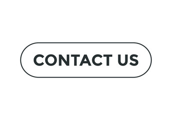 contact us text sign icon web button. rounded stroke black text template