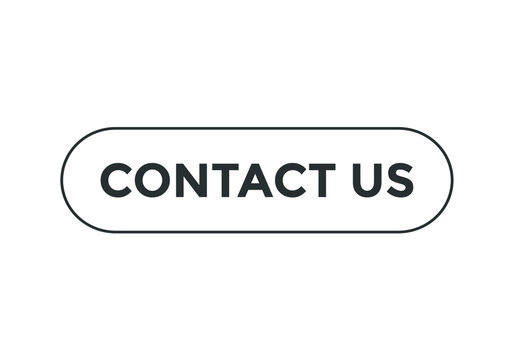 contact us text sign icon web button. rounded stroke black text template