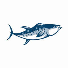 Obraz premium Fish logo template design vector