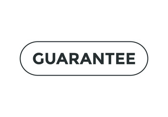 guarantee text icon. label sign template guarantee. black color text