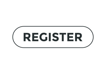 register text sign icon. rectangle stroke black color. web button template.	
