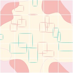 Ultra HD square aesthetics backgrounds and textures with colorful abstract art creations, minimalist design with abstract organic shapes