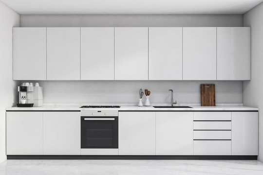 Modern all white kitchen design
