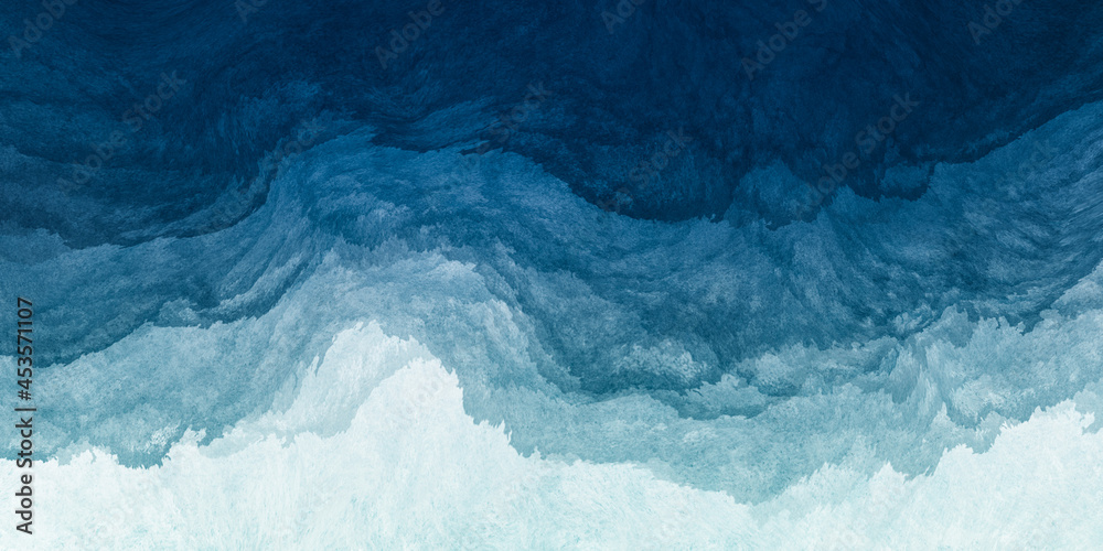 Poster abstract watercolor paint background by gradient teal color blue and green with liquid fluid texture