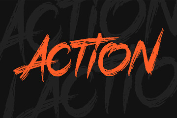 Action vector lettering
