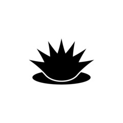 Lotus icon isolated on white background