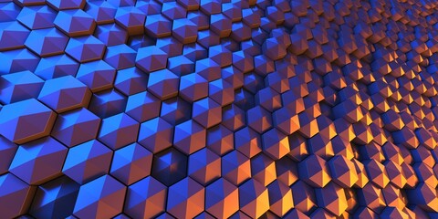 Obraz premium Hexagon Poligon Colorful Abstract futuristic Background
