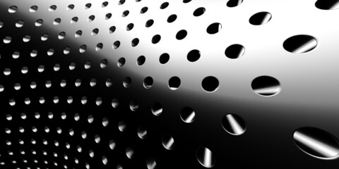 Dark silver round dots decorative background