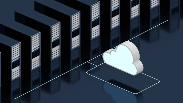 Information equipment and cloud computing, 3d rendering.