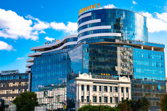 Pupin Palace in Novi Sad, Serbia. It is an residential and office building built in 2015.