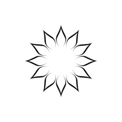 Sunflower icon isolated on white background