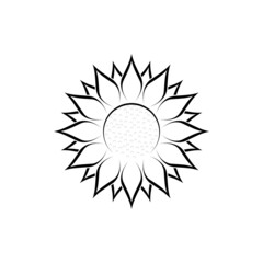 Sunflower icon isolated on white background