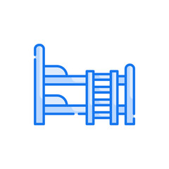 Dormitories vector blue colour icon style illustration. EPS 10 file