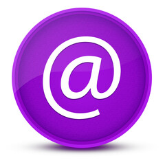 Email address luxurious glossy purple round button abstract