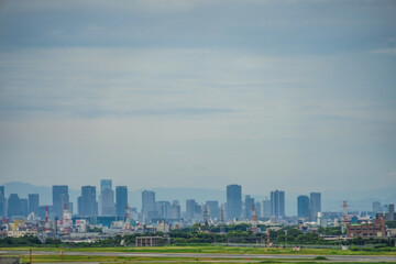 Fototapeta na wymiar 上空から見た大阪の町並み