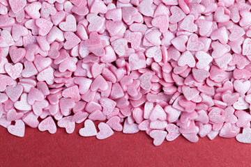 Fototapeta premium heart shaped pink sweet candy