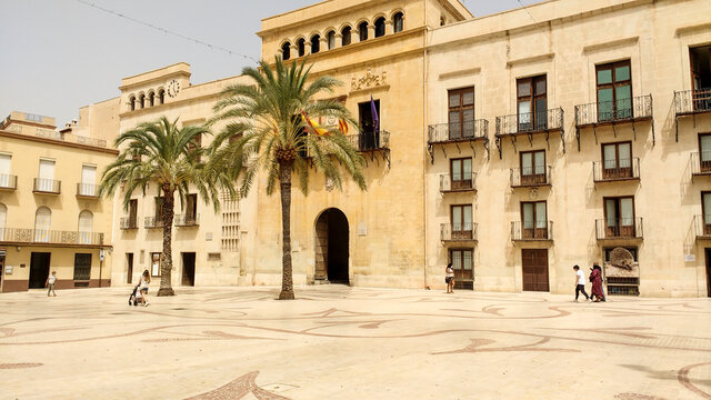 Elche Town Hall Square on a sunny day