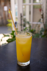 Mix fruits lemonade. Summer cold drink