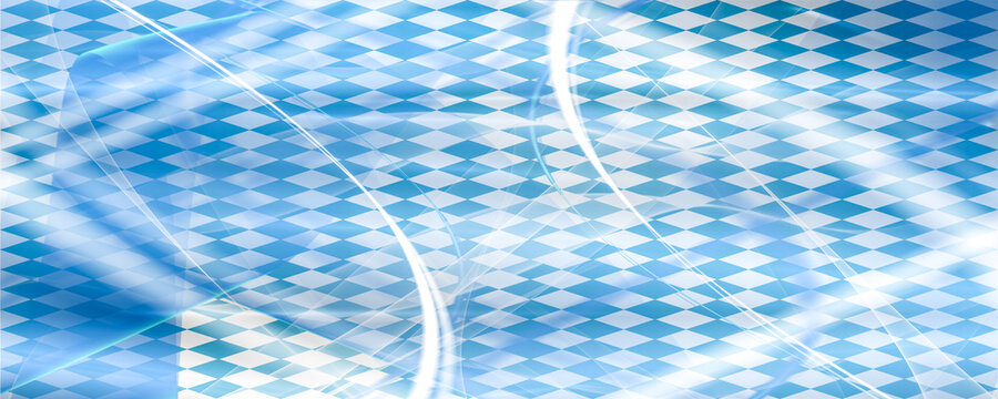  Hintergrund Abstrakt Bayern Bayrische Raute blau weiß mit Linien und Wellen Banner Oktoberfest oder Weihnachtsmarkt