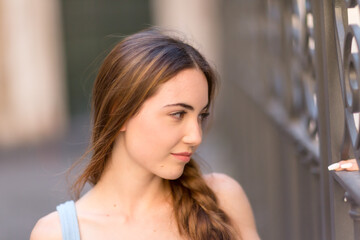 Portrait of a your woman outdoors